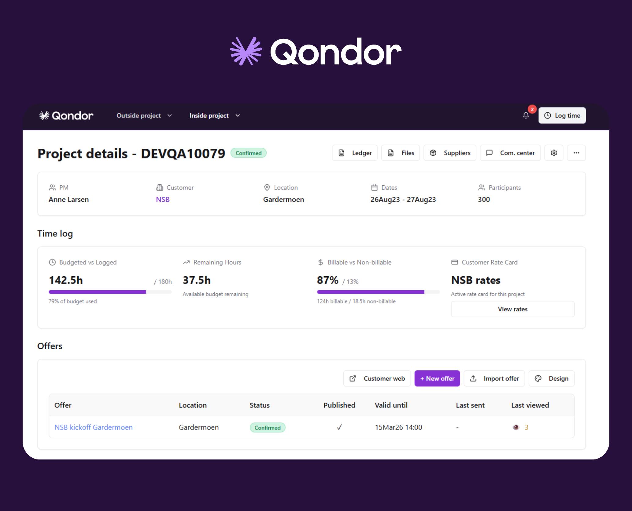 Log hours where your events live