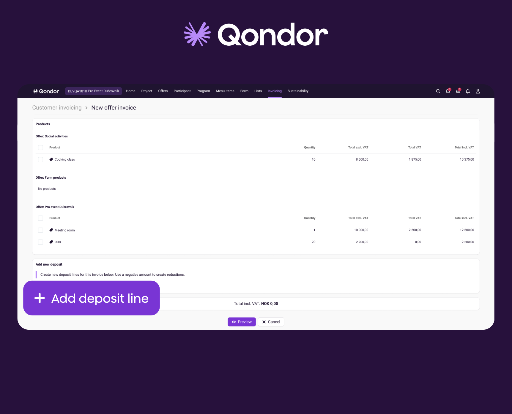 Managing invoices for your meetings and events can be easy with Qondor