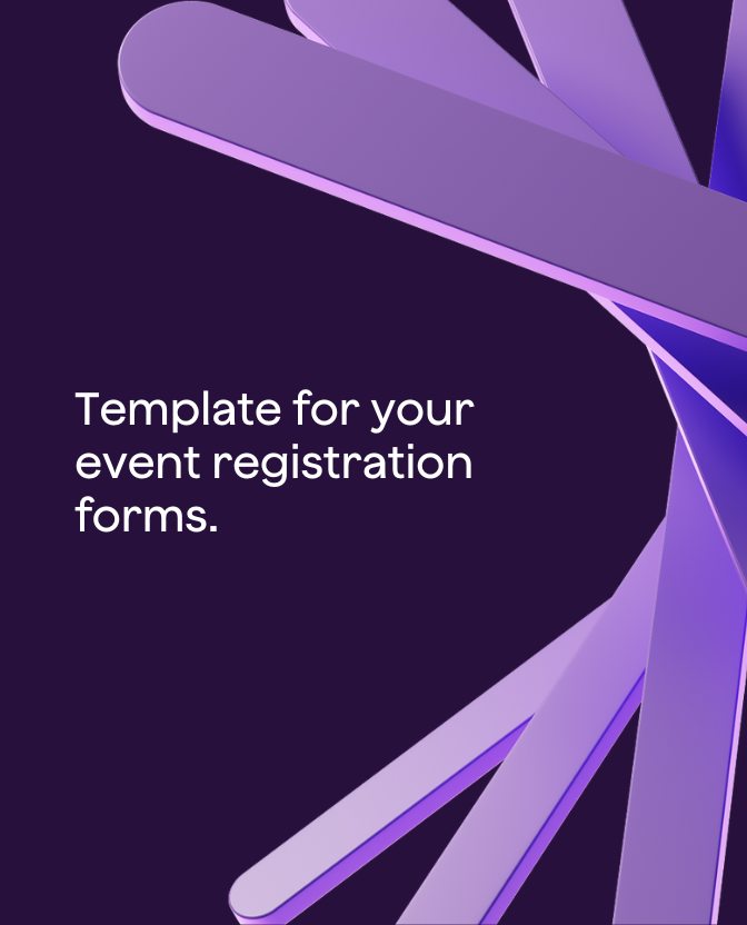 Template for event registration forms